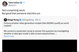 类Sora模型到底懂不懂物理？字节完成系统性实验，图灵奖得主杨立昆赞转!图片