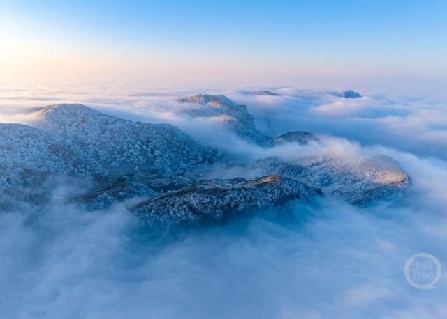 一秒入仙境！金佛山冬雪、日出、云海绝美同框