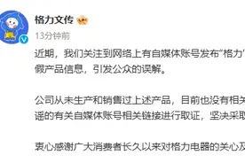 格力电器：从未生产和销售过所谓“999元‘明珠出行’电动车”图片
