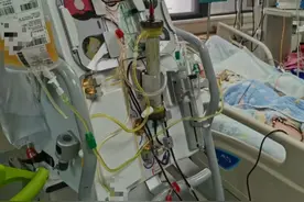 信阳一6岁儿童鼻出血不止，被紧急送往医院……图片