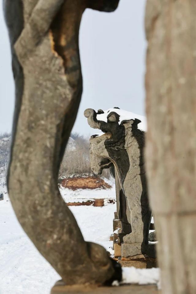一眼千年！雪落巩义宋陵，限定美景上线→