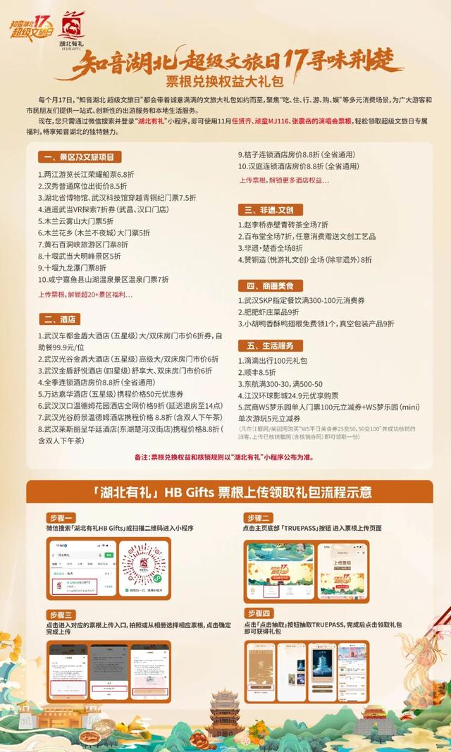 今天17：17开抢！五条风味线路，带你舌尖漫游湖北！