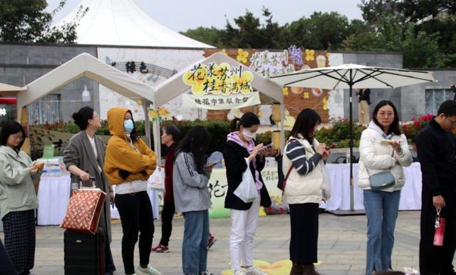江苏苏州：桂花市集人气足