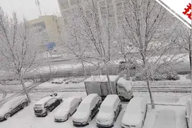实拍山东淄博出现暴雪天气 市民称部分街道积雪深达脚踝