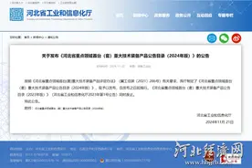 2024年河北重点领域首台（套）重大技术装备发布 量质均创新高图片