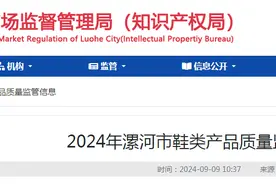 2024年河南省漯河市鞋类产品质量监督抽查结果公布图片