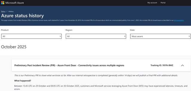大半个互联网又崩了！全球第二大云突然宕机，只因微软的一次错误配置