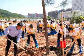 仲恺农业工程学院师生种下100多棵松树，未来将建成“松园”图片