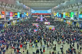 1月23日铁路上海站预计发送旅客61.2万人次，同比增9.3%图片