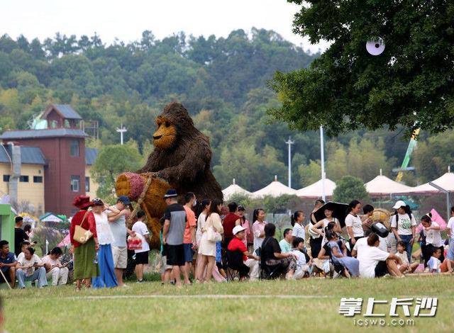组图｜快乐拉满！长沙园林生态园内，南瓜雕塑稻草人恐龙都来了