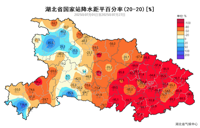 7月湖北高温天数创下历史纪录
