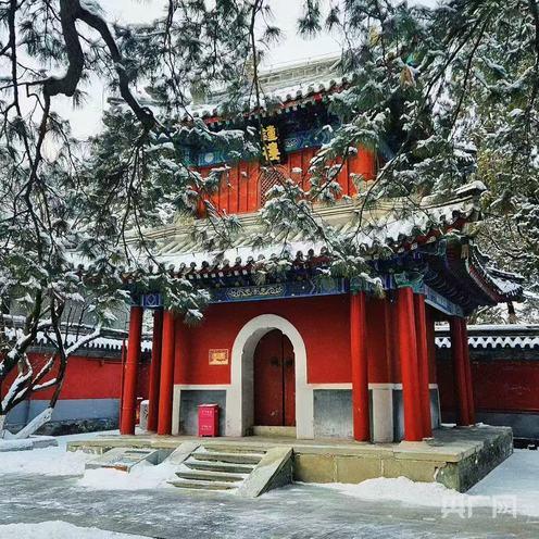 雪落古刹 潭柘寺戒台寺定格北京2026初雪风光
