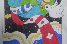 绘画《大爱星空》｜烟台中小学生“才艺秀”作品选登图片