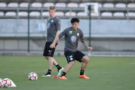 留洋德甲！张稀哲、德布劳内昔日狼堡同框照图片