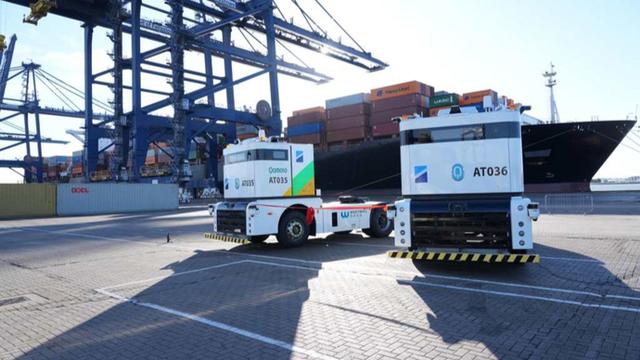 中国无人驾驶重卡开进英国最大港口