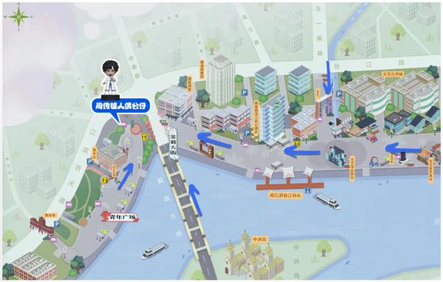 “神秘人物”亮相青年广场！一起开启江畔浪漫之旅！