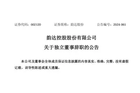 韵达控股股份有限公司独立董事张晓荣辞职图片
