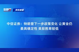 中信证券：特朗普下一步政策变化 让黄金仍最具确定性 美股胜率较低