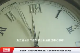 浙江台州：公积金贷款最高额提高至130万元允许提取公积金提前还商贷视频封面