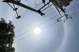 见者好运！北京上空出现超大日晕图片
