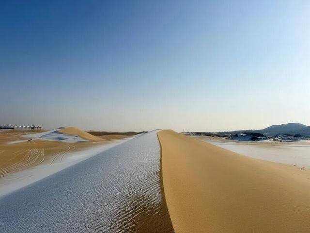 我在银沙湾，等雪也等你