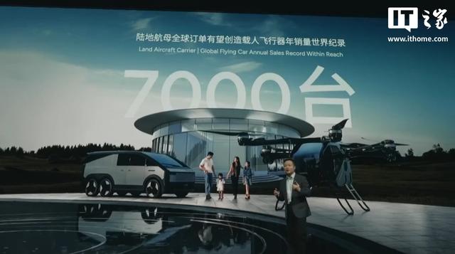小鹏汇天全倾转固定翼飞行汽车A868亮相：能坐6人，续航500km+