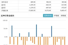 北向资金今日净卖出50.46亿，北方华创、工业富联等获加仓图片