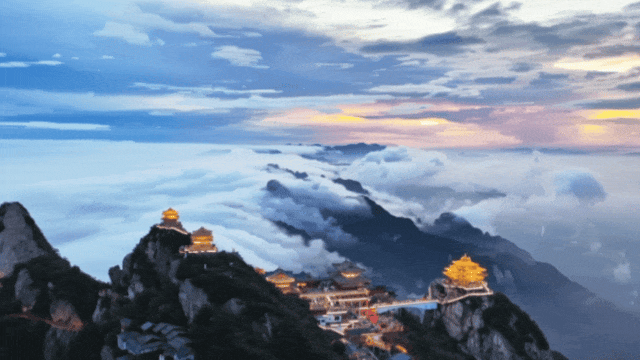 秋日雨后赴山间，为的就是这组云海大片