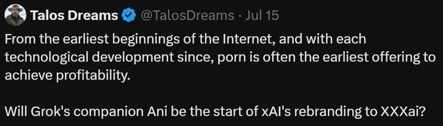 马斯克AI女友上线24h爆火，全球宅男连夜充值，月费30刀隐藏模式杀疯