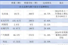 2024年过半，车企销量目标达成情况“几家欢喜几家愁”图片