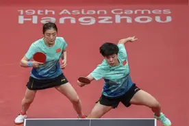中国女乒无缘亚运会女双金牌图片