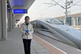 刚刚，成宜高铁试运行动车到达沿滩站！图片