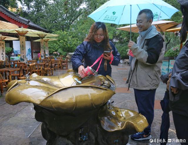 雨中趵突泉，美得让人醉