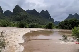 桂林暴雨致遇龙河水位突涨1米多：景区各码头已封航6天，恢复时间待定图片