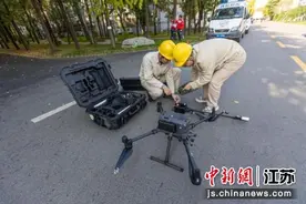 马蜂窝“驻扎”校园 宿迁供电员工无人机消除隐患图片