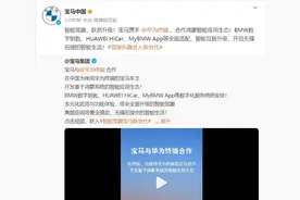 都市车界丨宝马牵手华为，能否打造跨国车企智能化解题样板？图片