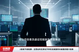 2连板宁波能源：主营业务无变化不存在应披露而未披露的重大信息视频封面