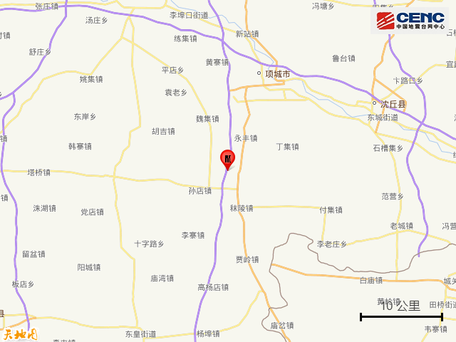 河南项城发生2.9级地震