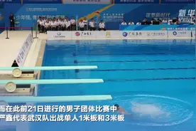 学青会跳水：武汉队严鑫连夺两金图片