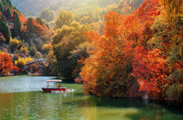 一步一景入画来！济南红叶谷的深秋藏着最治愈的诗意