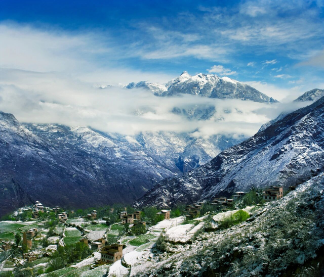 甘孜雪后的浓颜，是这里给的!