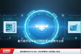 塞力医疗(603716.SH)：2024年预亏2.1亿元到2.5亿元