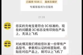 充电宝商家回应符合3C标准却无标识：将补发含型号参数、3C认证的贴纸图片