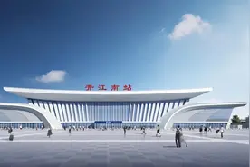 建成后成都至重庆万州只需两小时 成达万高铁首个车站主体结构完工图片