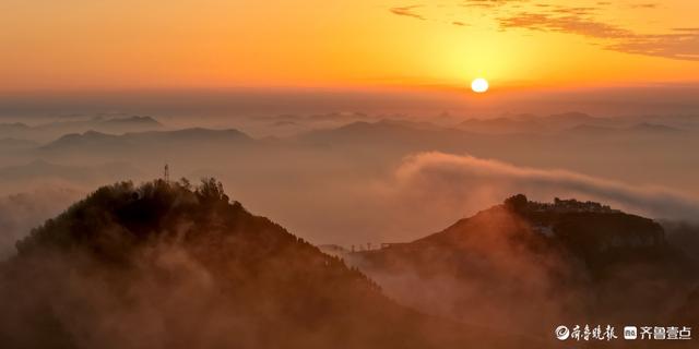 临沂蒙阴，立冬启序云海漫崮