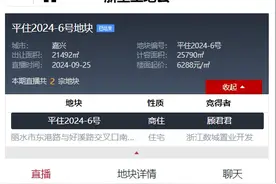 自然人1.6亿元嘉兴平湖拿地 丽水宅地由国企底价竞得图片