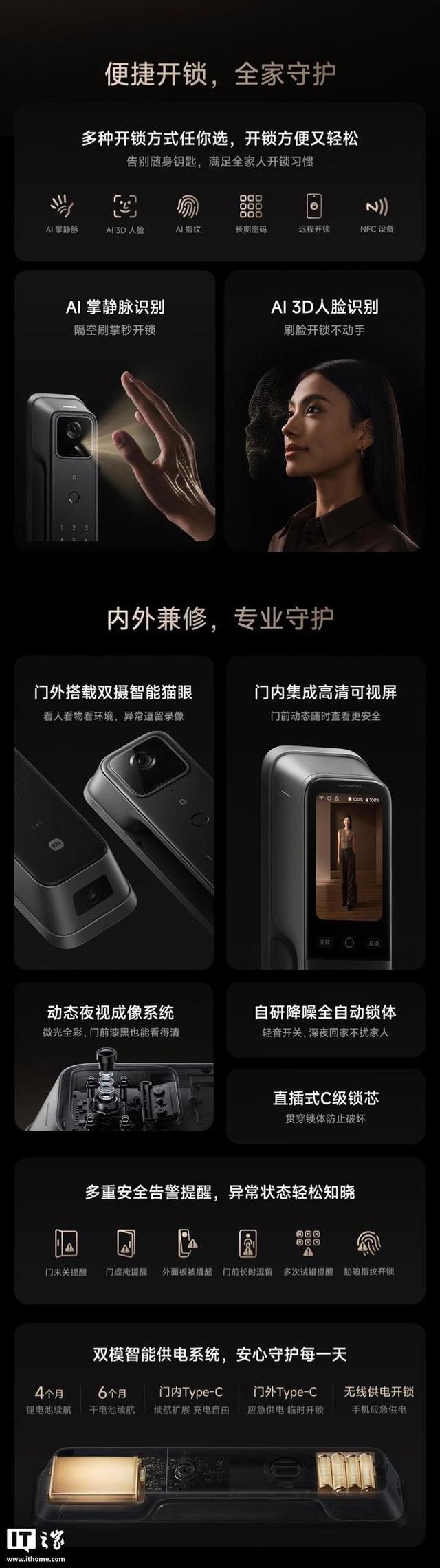 小米智能门锁 4 Pro 双摄版发布