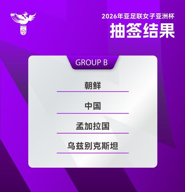 中国女足亚洲杯赛程：明年3月3日首战孟加拉国，末战朝鲜女足