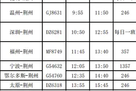 夏秋航季来啦！荆州直飞21座城！图片