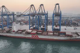 山东港口青岛港自动化码头第十二次刷新装卸效率世界纪录图片